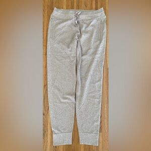 Lululemon Cream Merino Wool Blend Drawstring Mid Rise Jogger Sweatpants Size 10.
